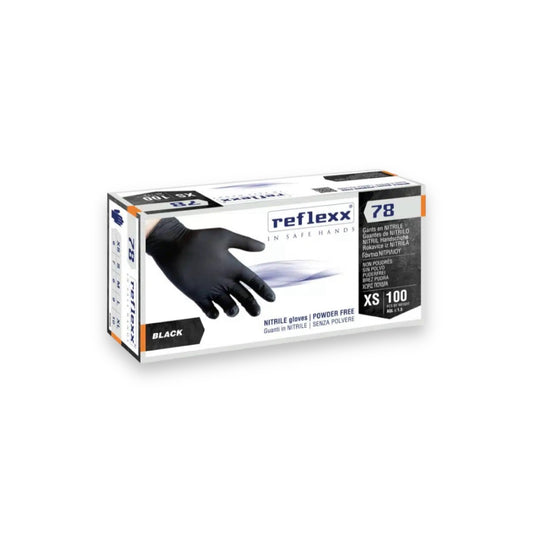 Powder Free black Nitrile Gloves